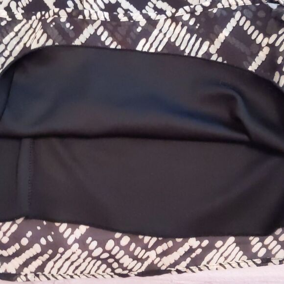 Black White Sheath Dress Embroidery Flowy Loose Roomy SZ 6 - Picture 7 of 10